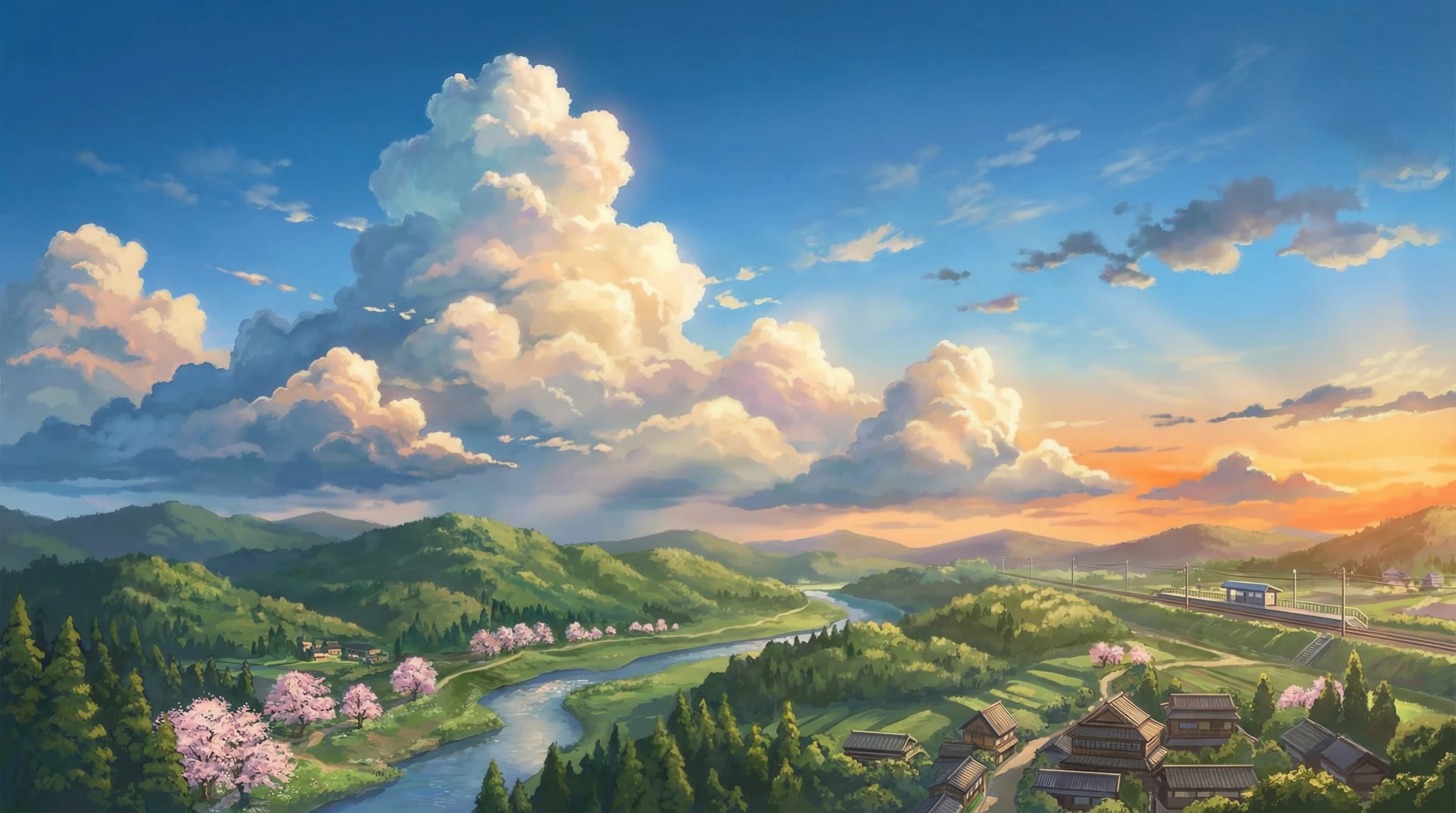 Dreamy Clouds Background